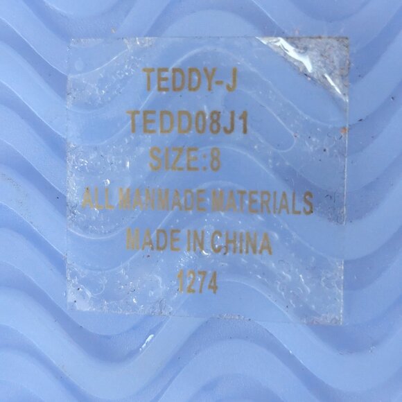 Madden Girl Teddy Jelly Sandals Blue Size 8 NWT - Picture 5 of 5